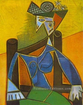 Femme assise dans un fauteuil 5 1941 cubiste Pablo Picasso Peinture à l'huile